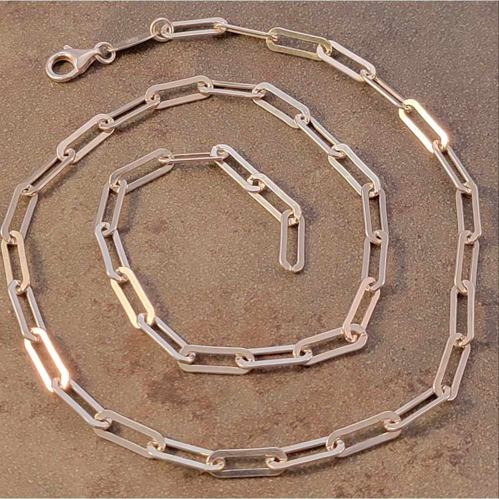 Sterling Paulo Romeo 21" Paperclip Style Chain Necklace - Picture 1 of 7